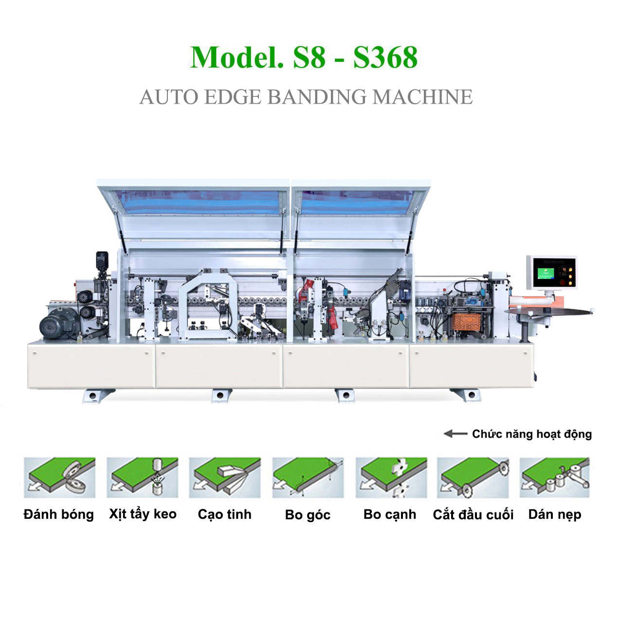 Máy dán cạnh tự động 7 chức năng S8 - S368